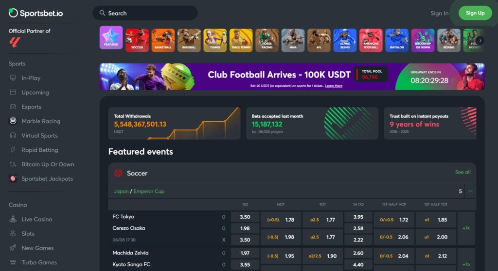 Sportsbet.io-Bitcoin Gambling & Crypto Casino
